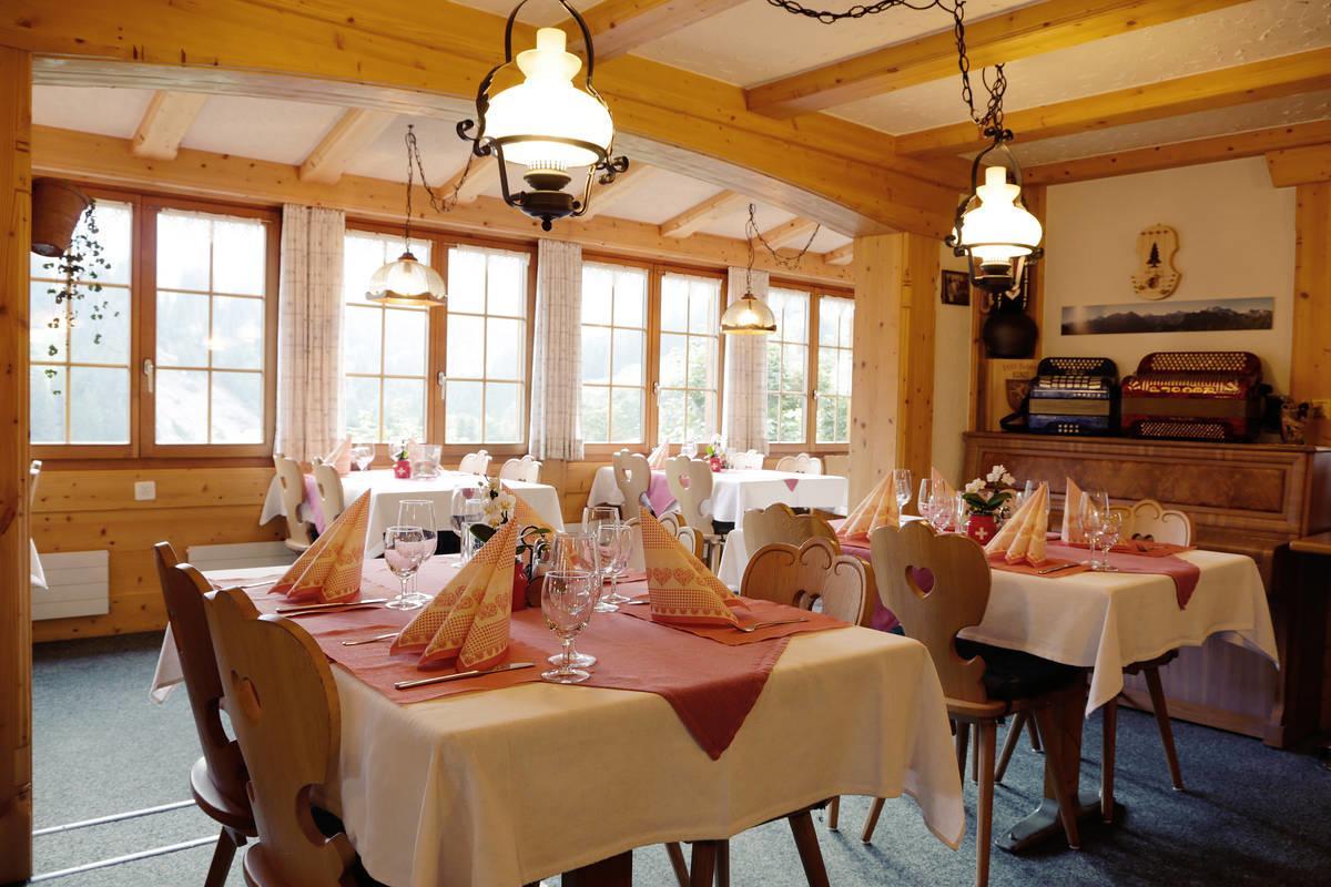 Restaurant Hotel Schermtanne Adelboden Exterior foto