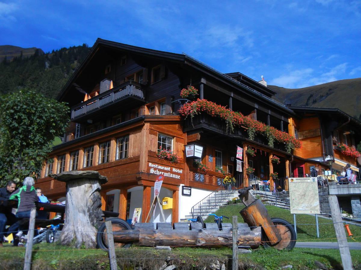 Restaurant Hotel Schermtanne Adelboden Exterior foto
