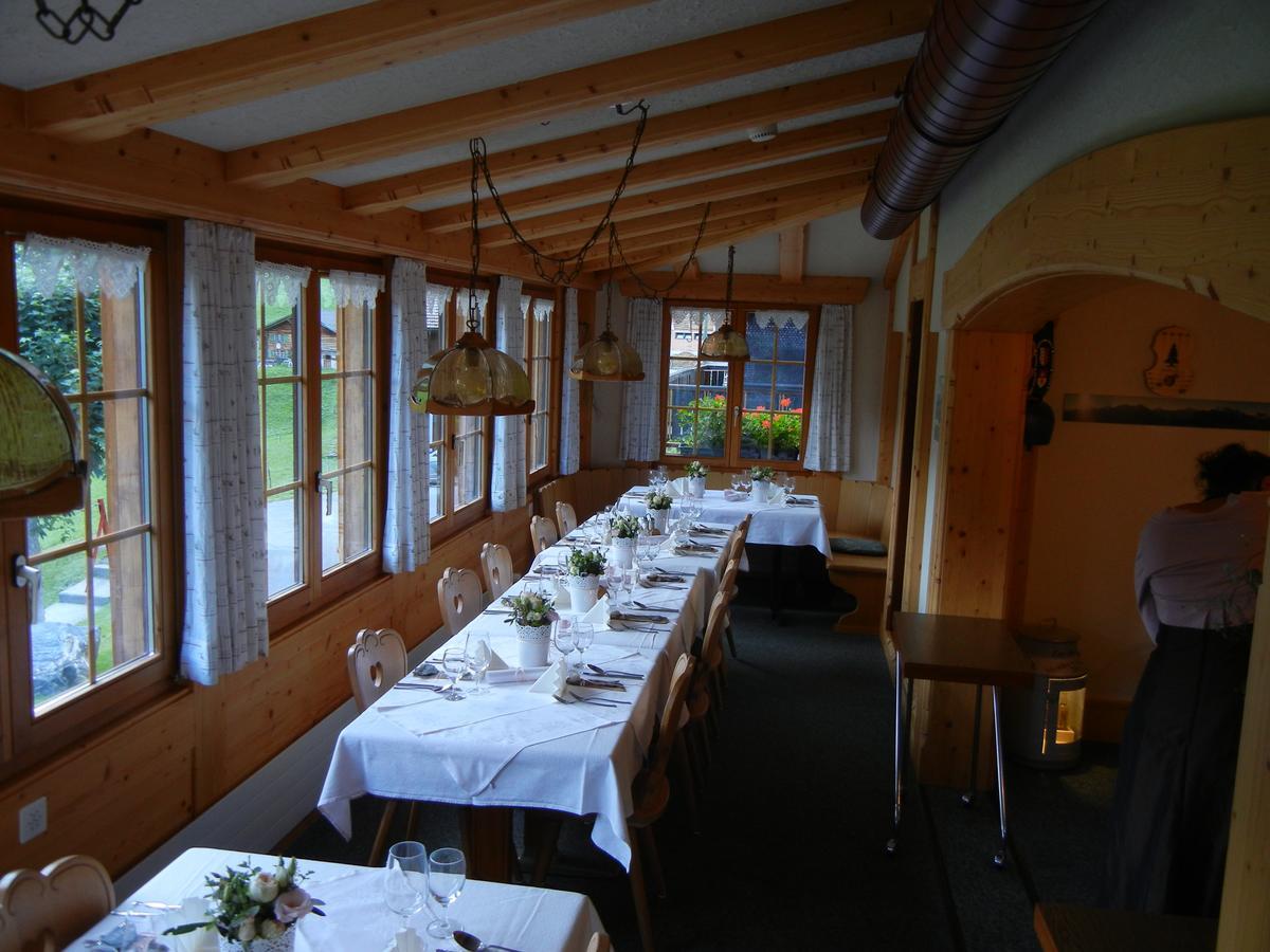 Restaurant Hotel Schermtanne Adelboden Exterior foto